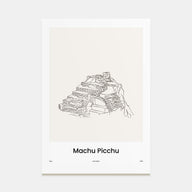 Machu Picchu Drawn Poster