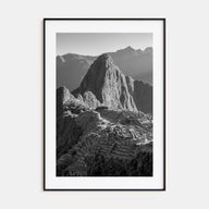 Machu Picchu Photo B&W Poster