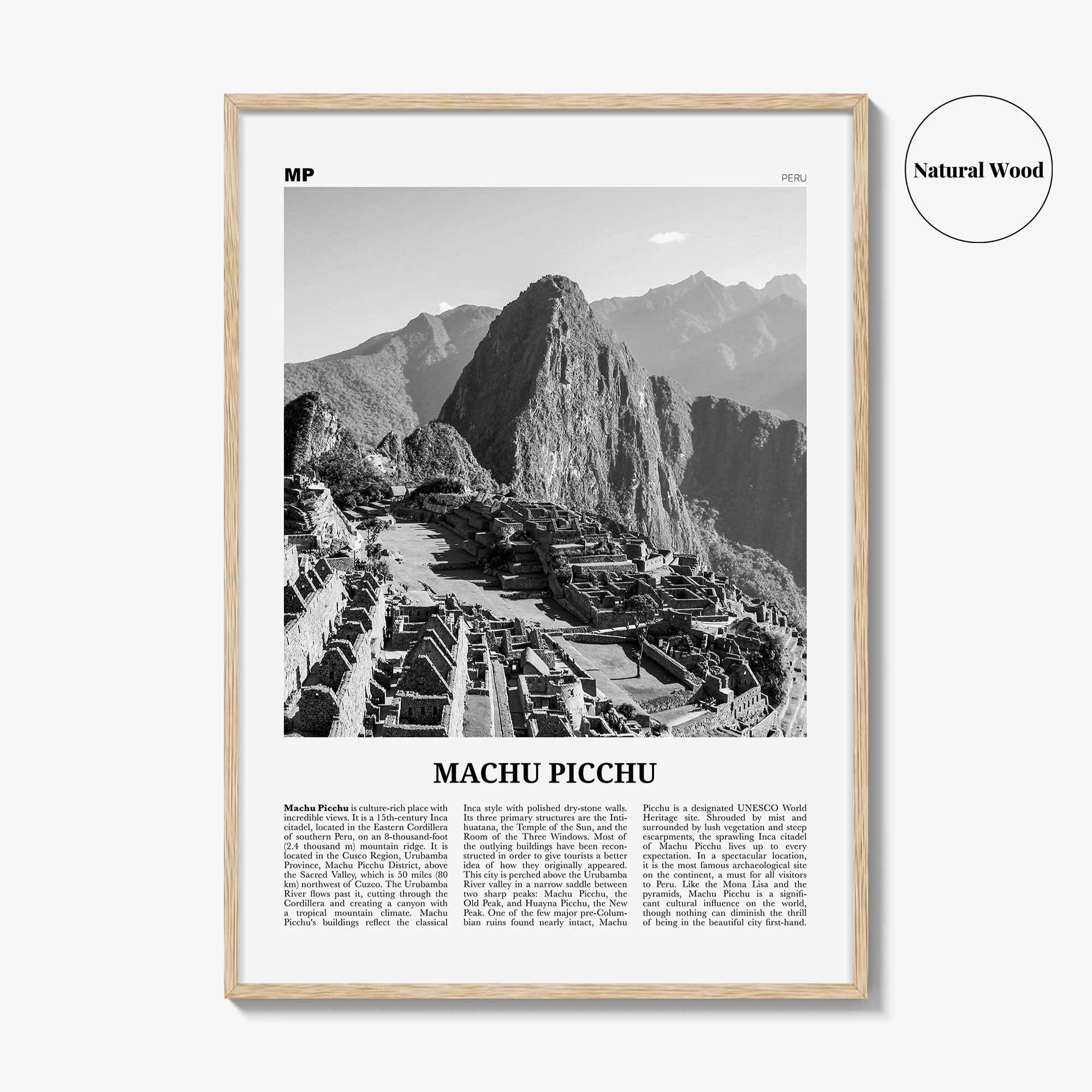 Machu Picchu Print Black and White, Machu Picchu Wall Art, Machu Picchu Poster, Machu Picchu Photo, Peru, Machu Pikchu, Cusco, South America