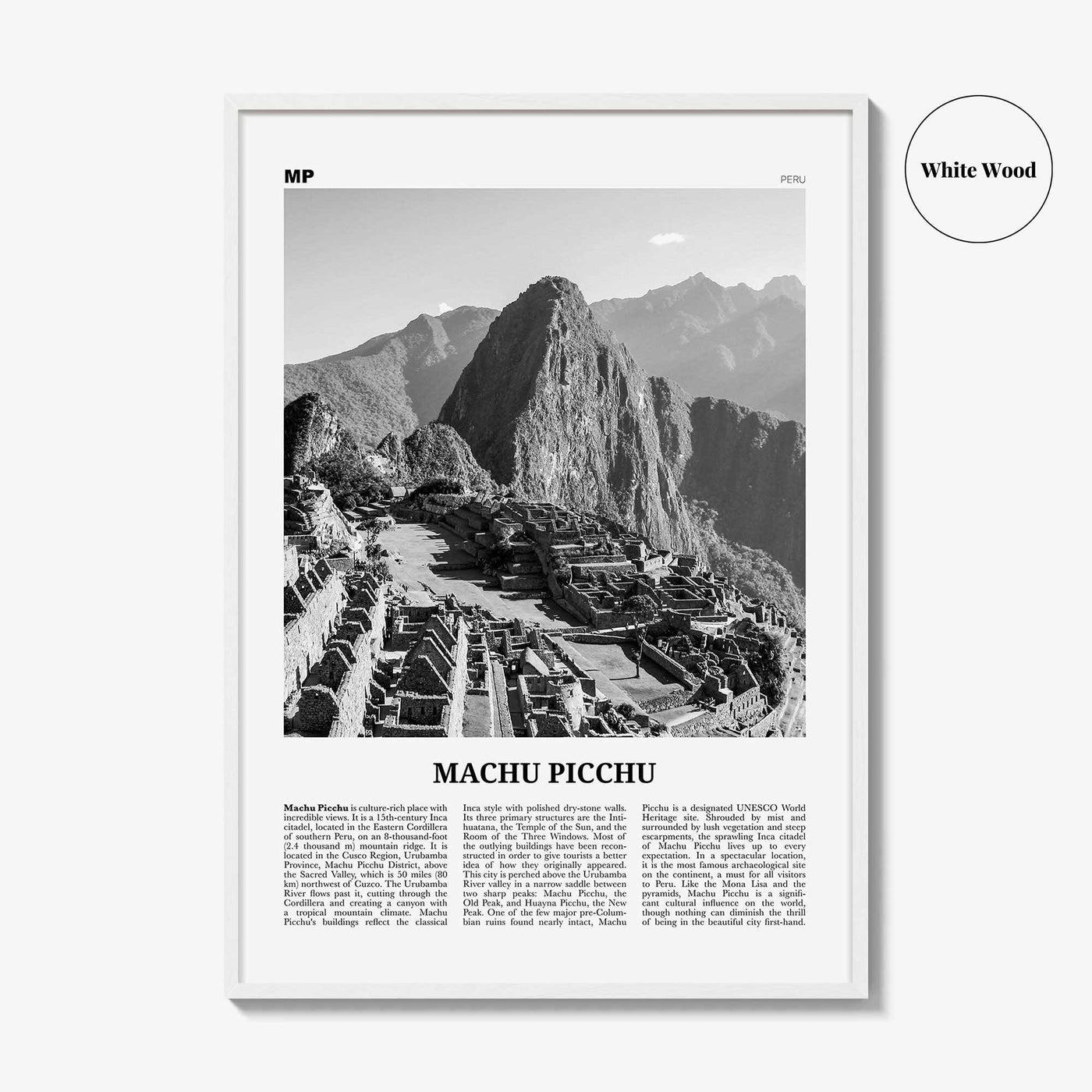 Machu Picchu Print Black and White, Machu Picchu Wall Art, Machu Picchu Poster, Machu Picchu Photo, Peru, Machu Pikchu, Cusco, South America