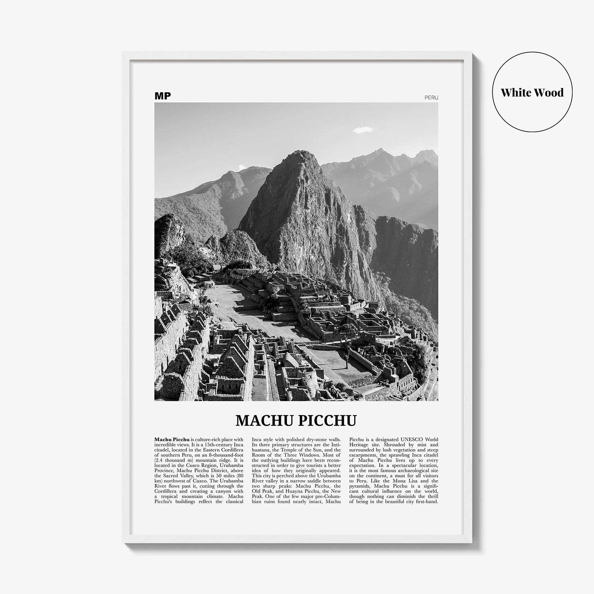 Machu Picchu Print Black and White, Machu Picchu Wall Art, Machu Picchu Poster, Machu Picchu Photo, Peru, Machu Pikchu, Cusco, South America