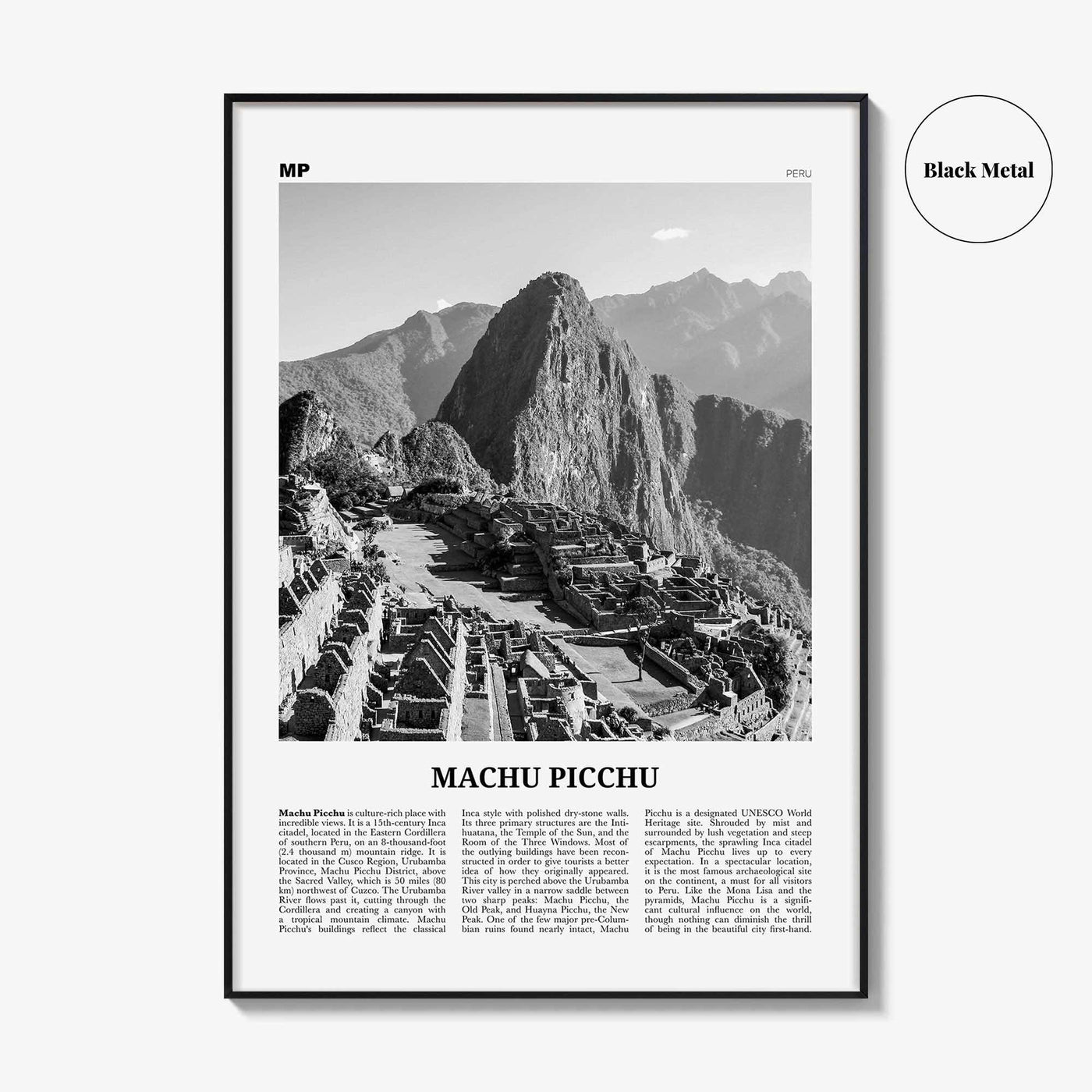 Machu Picchu Print Black and White, Machu Picchu Wall Art, Machu Picchu Poster, Machu Picchu Photo, Peru, Machu Pikchu, Cusco, South America