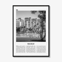 Mackay Print Black and White, Mackay Wall Art, Mackay Poster, Mackay Photo, Mackay Wall Décor, Mackay Map, Australia