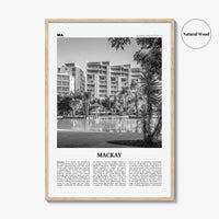 Mackay Print Black and White, Mackay Wall Art, Mackay Poster, Mackay Photo, Mackay Wall Décor, Mackay Map, Australia