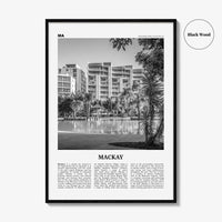 Mackay Print Black and White, Mackay Wall Art, Mackay Poster, Mackay Photo, Mackay Wall Décor, Mackay Map, Australia