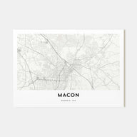 Macon Map Landscape Poster