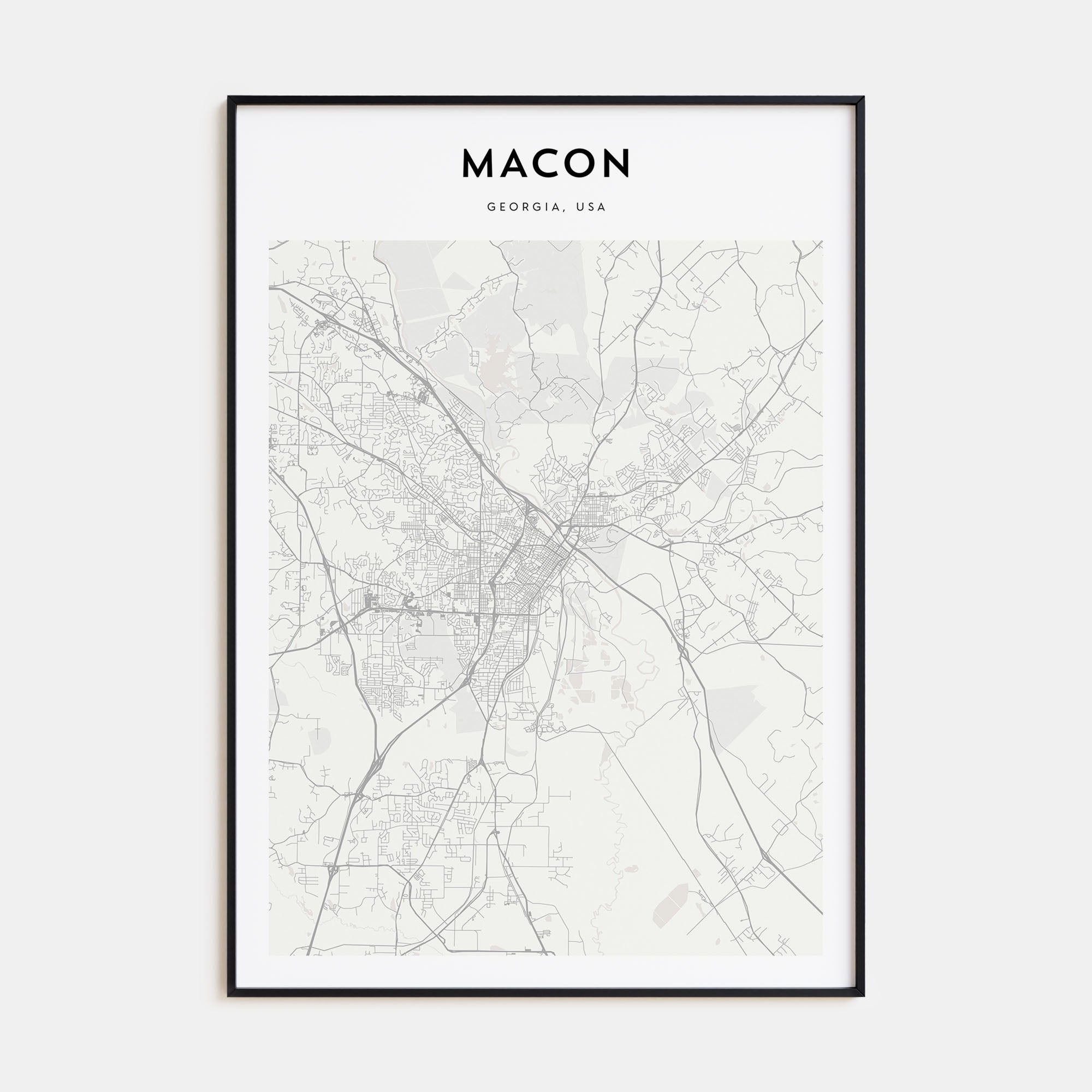 Macon Map Portrait Poster