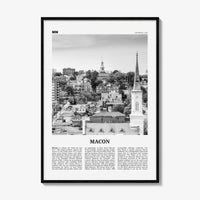 Macon Print Black and White, Macon Wall Art, Macon Poster, Macon Photo, Macon Map, Macon Wall Decor, Georgia, USA, United States