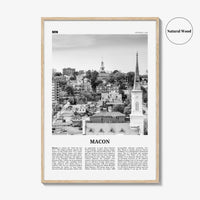 Macon Print Black and White, Macon Wall Art, Macon Poster, Macon Photo, Macon Map, Macon Wall Decor, Georgia, USA, United States