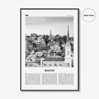 Macon Print Black and White, Macon Wall Art, Macon Poster, Macon Photo, Macon Map, Macon Wall Decor, Georgia, USA, United States