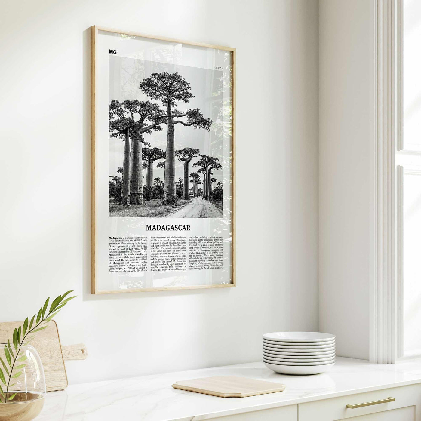 Madagascar Print Black and White, Madagascar Wall Art, Madagascar Poster, Madagascar Photo, Madagasikara, Antananarivo, Africa
