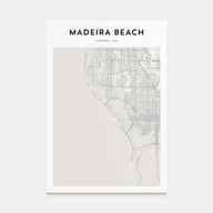 Madeira Beach Map Portrait Poster