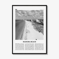 Madeira Beach Print Black and White, Madeira Beach Art, Madeira Beach Poster, Madeira Beach Photo, Madeira Beach Décor, Madeira Beach Map
