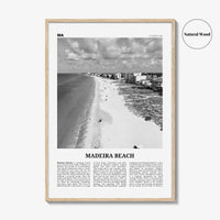 Madeira Beach Print Black and White, Madeira Beach Art, Madeira Beach Poster, Madeira Beach Photo, Madeira Beach Décor, Madeira Beach Map