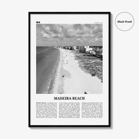 Madeira Beach Print Black and White, Madeira Beach Art, Madeira Beach Poster, Madeira Beach Photo, Madeira Beach Décor, Madeira Beach Map