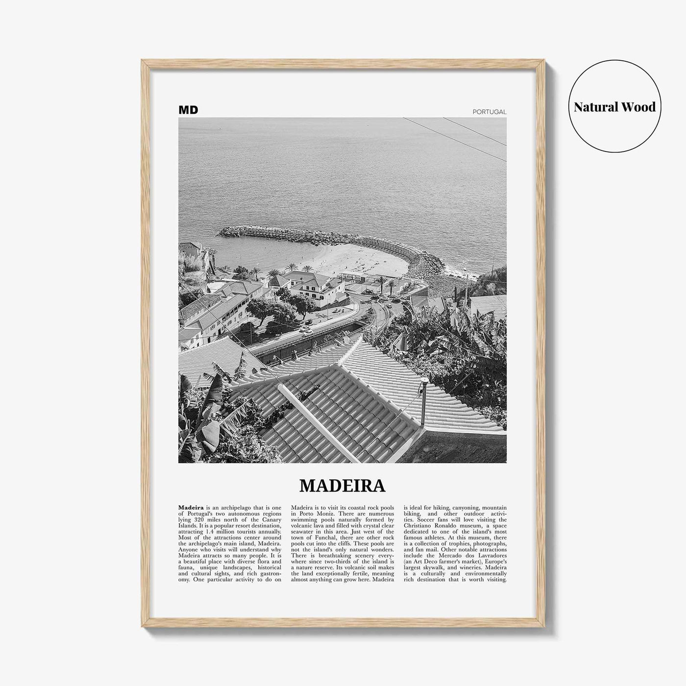 Madeira Print Black and White, Madeira Wall Art, Madeira Poster, Madeira Photo, Madeira Wall Décor, Portugal, Funchal, Portuguesa