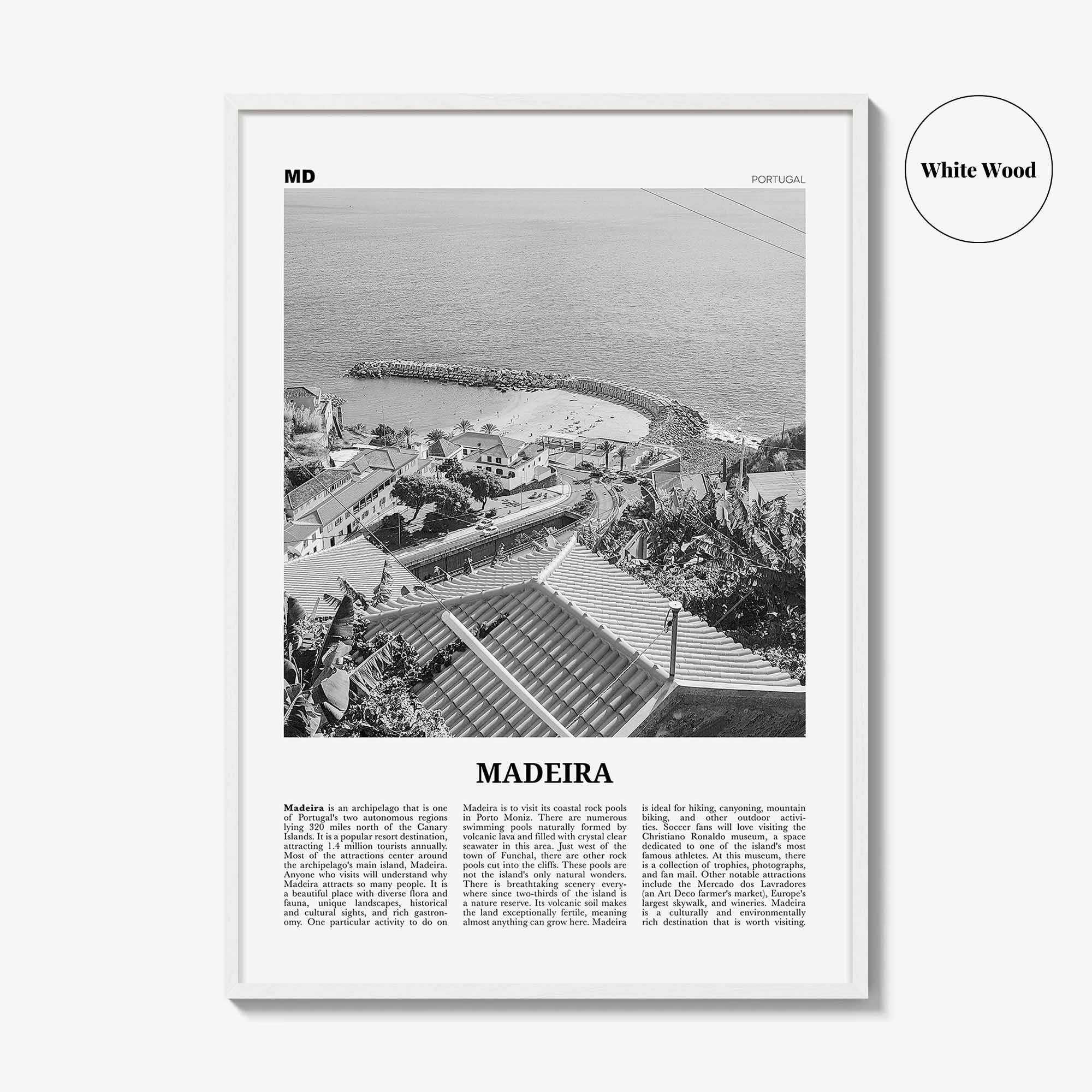 Madeira Print Black and White, Madeira Wall Art, Madeira Poster, Madeira Photo, Madeira Wall Décor, Portugal, Funchal, Portuguesa