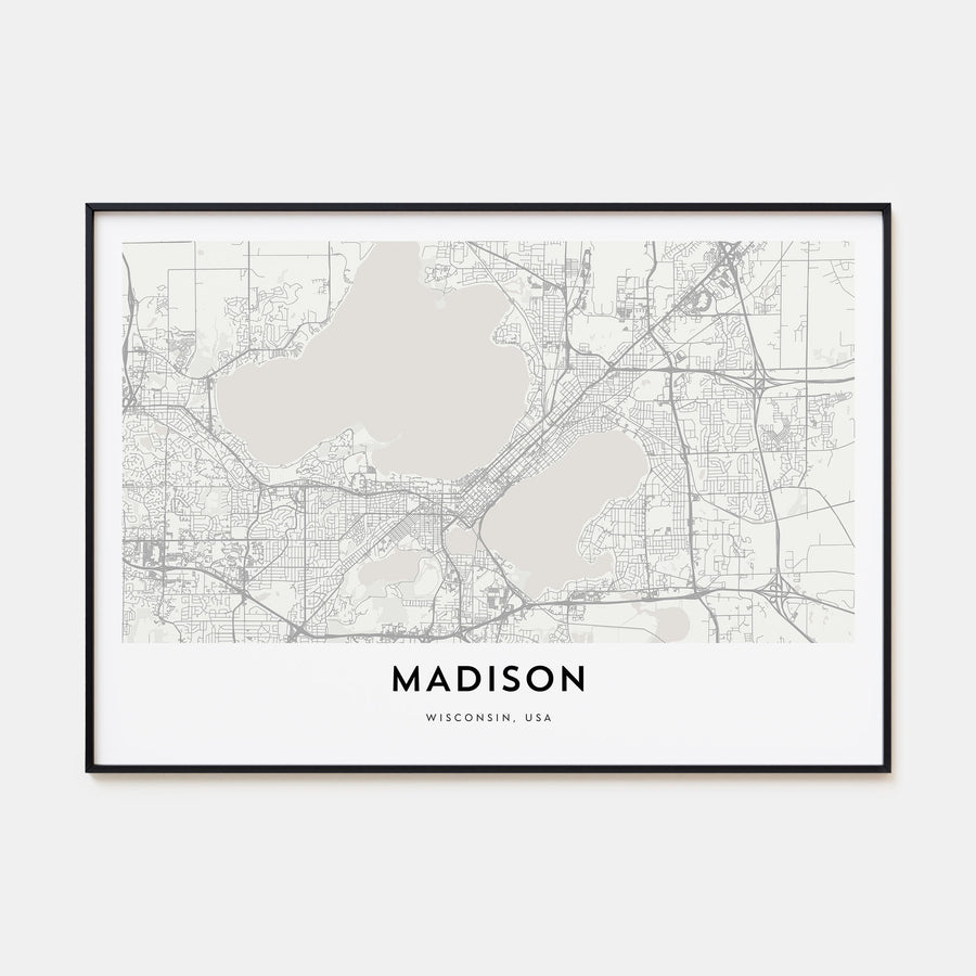 Madison Map Landscape Poster