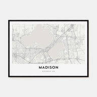 Madison Map Landscape Poster
