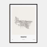 Madrid Drawn Poster