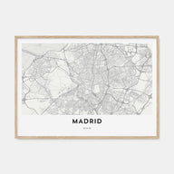 Madrid Map Landscape Poster