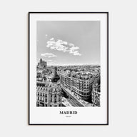 Madrid Portrait B&W No 1 Poster