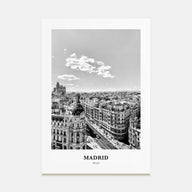 Madrid Portrait B&W No 1 Poster