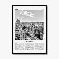 Madrid Print Black and White No 1, Madrid Wall Art, Madrid Poster, Madrid Photo, Madrid Wall Decor, City Art Print, Spain, España