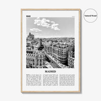 Madrid Print Black and White No 1, Madrid Wall Art, Madrid Poster, Madrid Photo, Madrid Wall Decor, City Art Print, Spain, España