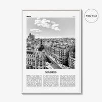 Madrid Print Black and White No 1, Madrid Wall Art, Madrid Poster, Madrid Photo, Madrid Wall Decor, City Art Print, Spain, España