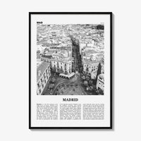 Madrid Print Black and White No 2, Madrid Wall Art, Madrid Poster, Madrid Photo, Madrid Wall Decor, City Art Print, Spain, España