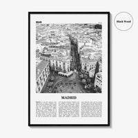 Madrid Print Black and White No 2, Madrid Wall Art, Madrid Poster, Madrid Photo, Madrid Wall Decor, City Art Print, Spain, España