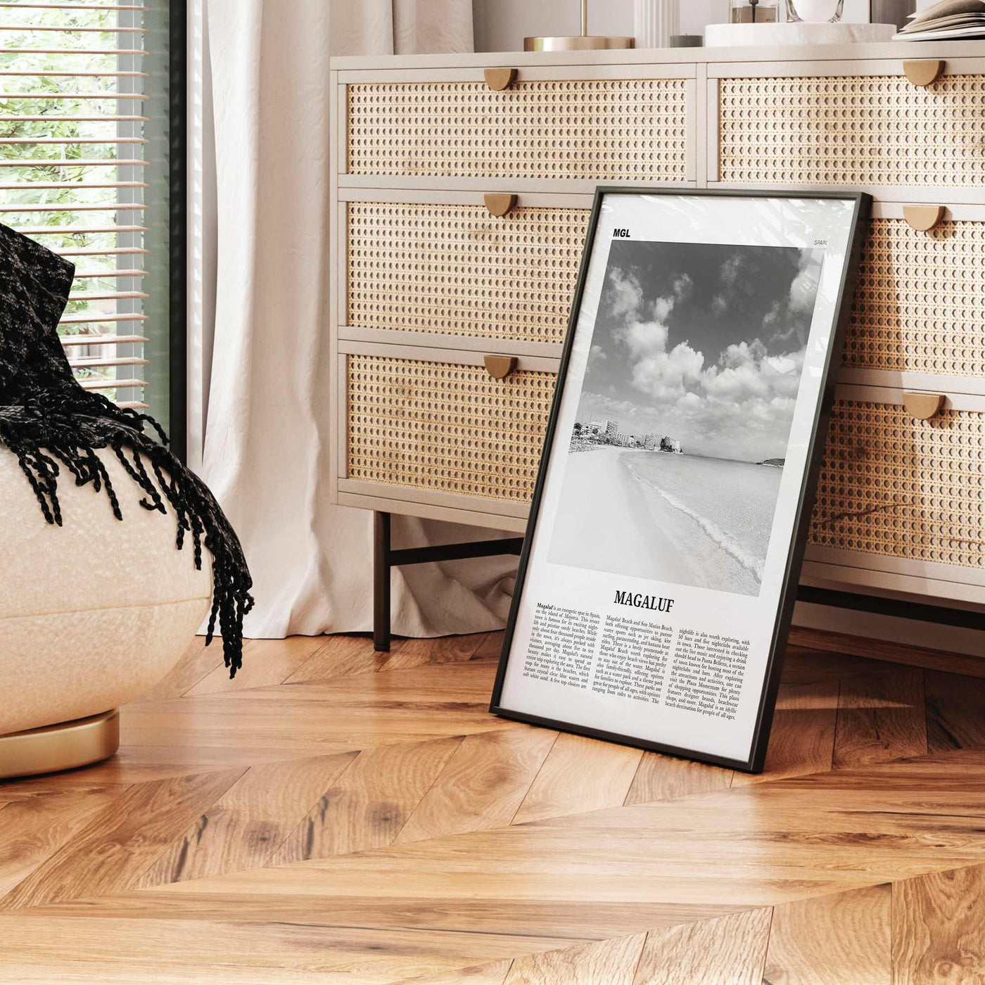 Magaluf Print Black and White, Magaluf Wall Art, Magaluf Poster, Magaluf Photo, Magaluf Wall Décor, Magaluf Map, Spain