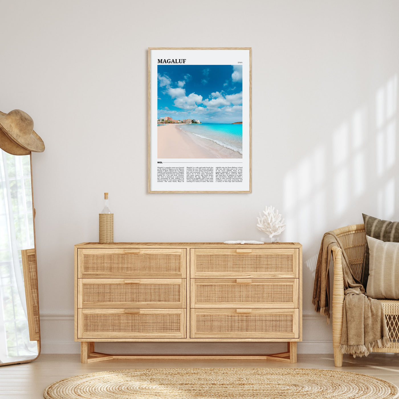 Magaluf Travel Color Poster