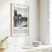 Magdeburg Print Black and White, Magdeburg Wall Art, Magdeburg Poster, Magdeburg Photo, Magdeburg Wall Décor, Magdeburg Map, Germany