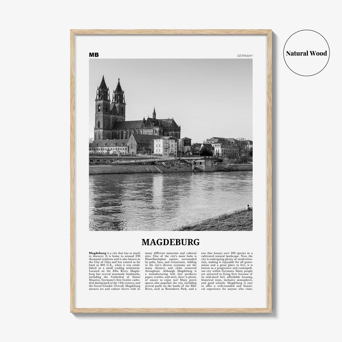Magdeburg Print Black and White, Magdeburg Wall Art, Magdeburg Poster, Magdeburg Photo, Magdeburg Wall Décor, Magdeburg Map, Germany