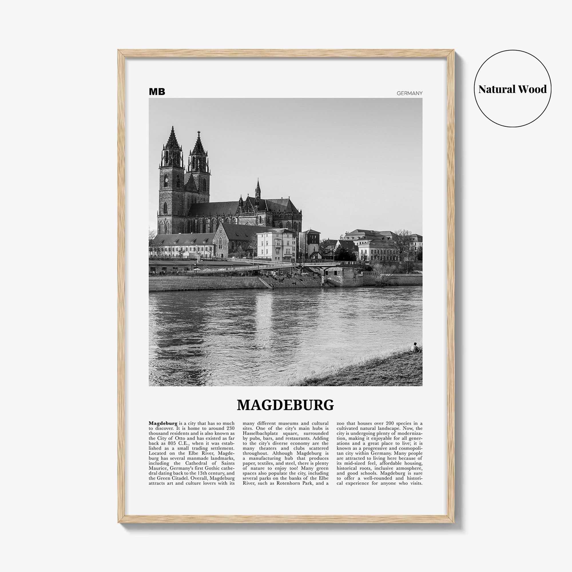 Magdeburg Print Black and White, Magdeburg Wall Art, Magdeburg Poster, Magdeburg Photo, Magdeburg Wall Décor, Magdeburg Map, Germany