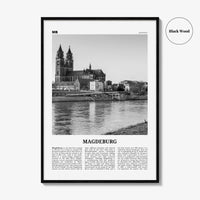 Magdeburg Print Black and White, Magdeburg Wall Art, Magdeburg Poster, Magdeburg Photo, Magdeburg Wall Décor, Magdeburg Map, Germany