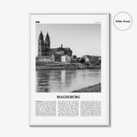 Magdeburg Print Black and White, Magdeburg Wall Art, Magdeburg Poster, Magdeburg Photo, Magdeburg Wall Décor, Magdeburg Map, Germany