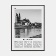 Magdeburg Travel B&W Poster