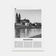 Magdeburg Travel B&W Poster