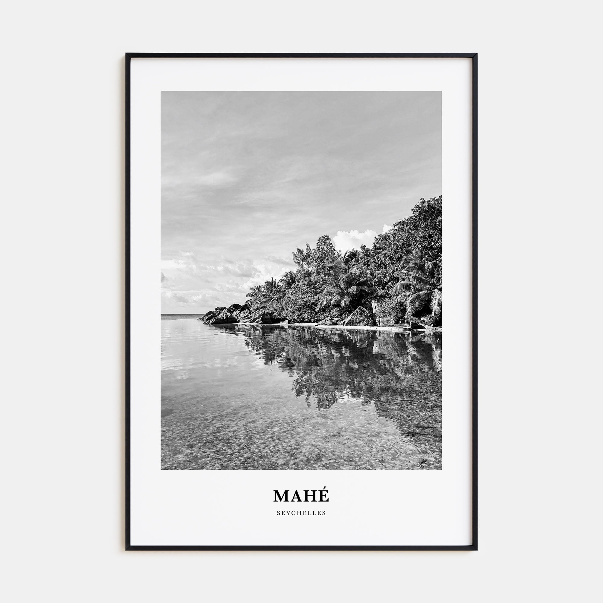 Mahé Portrait B&W Poster