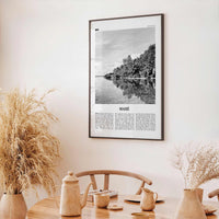 Mahe Print Black and White, Mahé Wall Art, Mahé Poster, Mahé Photo, Mahé Wall Décor, Mahé Map, Seychelles