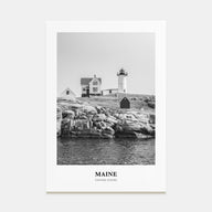 Maine Portrait B&W Poster