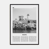 Maine Travel B&W No 1 Poster