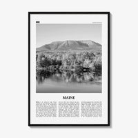 Maine Print Black and White No 2, Maine Wall Art, Maine Poster, Maine Photo, Maine Wall Décor, Maine Map, United States