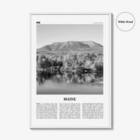 Maine Print Black and White No 2, Maine Wall Art, Maine Poster, Maine Photo, Maine Wall Décor, Maine Map, United States
