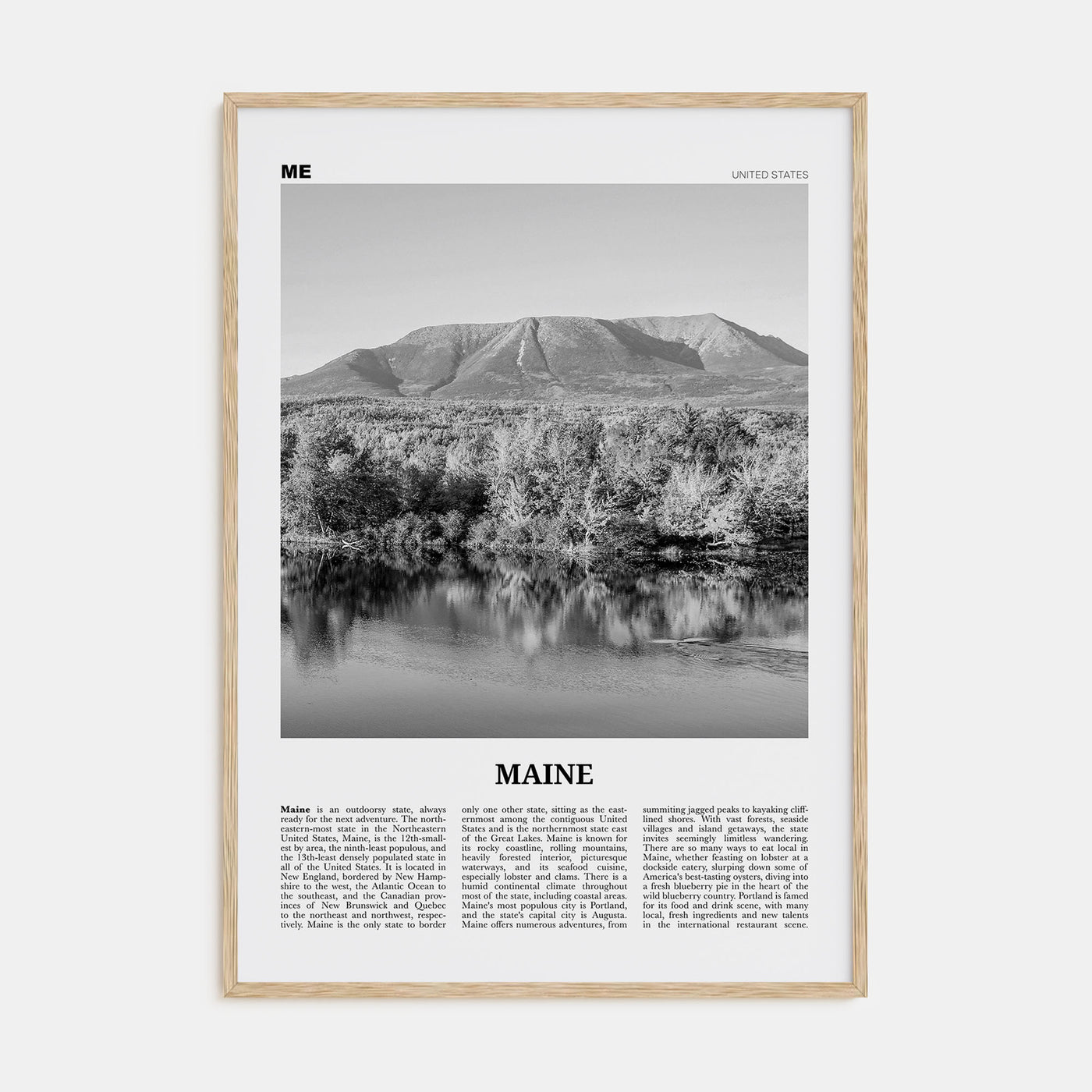 Maine Travel B&W No 2 Poster