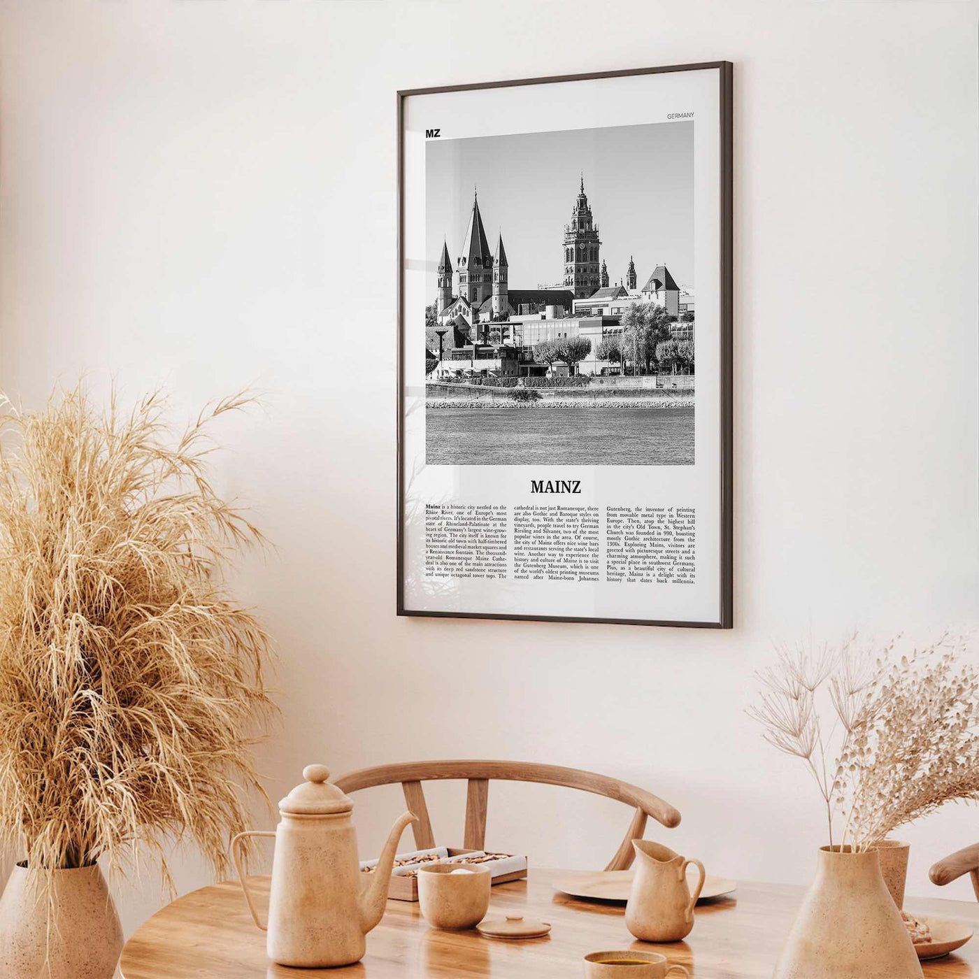 Mainz Print Black and White, Mainz Wall Art, Mainz Poster, Mainz Photo, Mainz Wall Décor, Germany