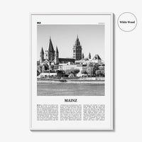 Mainz Print Black and White, Mainz Wall Art, Mainz Poster, Mainz Photo, Mainz Wall Décor, Germany